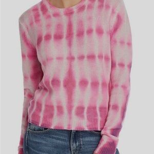 Aqua Cashmere Pink Tie Dye Sweater